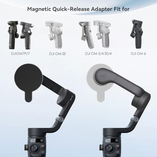 CloudValley for DJI N55 Magnetic Phone Holder Clamp - for Magsafe DJI Osmo Mobile 8/7P/7/SE/6/5/4 Adapter Magnets Clip Clamp Quick-Release Mount for OM Gimbal Stabilizer Accessories, Silver by CloudValley - Image 2