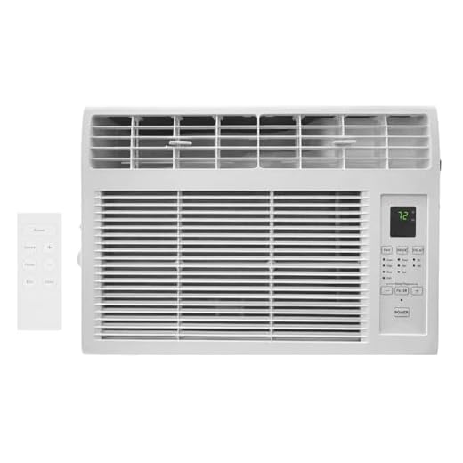 Bonnlo 6000BTU Window Air Conditioner with Remote and 24H Timer, Window AC Unit with ECO Mode and 4 Fan Speed, Cools up to 250 Sq. Ft., Easy Installation for Home Bedroom Apartment Office 115V