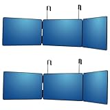 ESPEJO 360 Triple Plegable. Vista frontal, lateral, trasera. Ideal para cortarse el pelo solo, maquillar, afeitar. Portátil, sin instalación. Ganchos telescópicos. Uso personal o profesional (2)