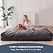 MAXYOYO Giant Bean Bag Chair Bed for Adults, Convertible Beanbag Folds from Lazy Chair to Floor Mattress Bed, Large Floor Sofa Couch, Big Sofa Bed, High-Density Foam Filling, Machine Washable