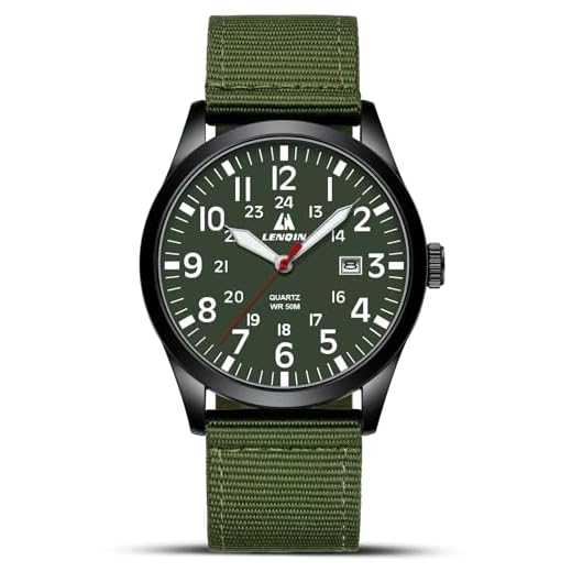 LN LENQIN Mens Watches Military Sport Analog Quartz Watch for Men