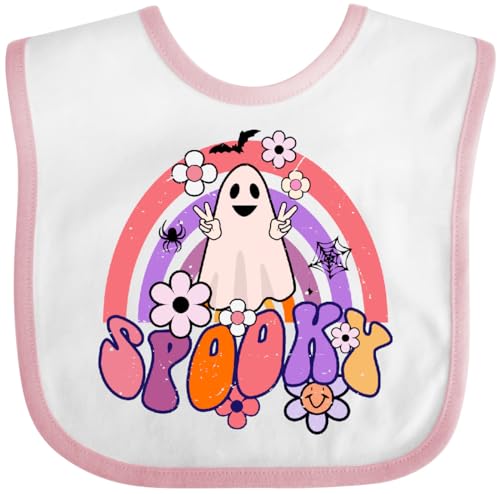 inktastic Spooky Retro Halloween Ghost Baby Bib