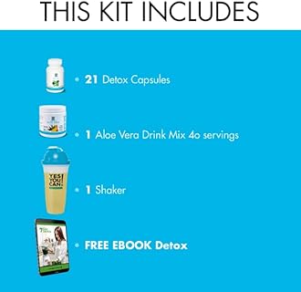 Yes You Can! Detox Kit Bundle - Includes YYC! Capsules, Aloe Vera Drink Mix, and Water Bottle, Body Cleanse Kit, Daily Cleanse and Proper Hydration with Vitamins - (Hibiscus)