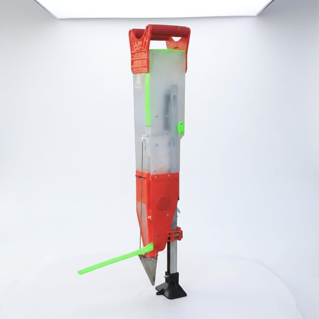 Manuelle Sämaschine, Einstellbarer, Schaufel dabei, Radieschensämaschine, Säen von Getreide, Für Gemüseanbauer, Transparent, Einzelmund-Sämaschine mit 6 Saaträdern und Messlineal