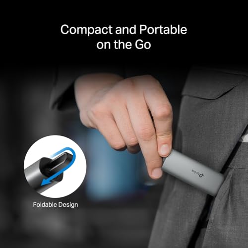 Image of TP-Link UE302C USB Type-C to 2.5 Gigabit Ethernet Network Adapter / RJ45 LAN Wired Adapter for Ultrabook, Chromebook, Laptop, Desktop, Plug & Play, USB 3.0, Sleek Aluminum, Foldable & Portable Design.