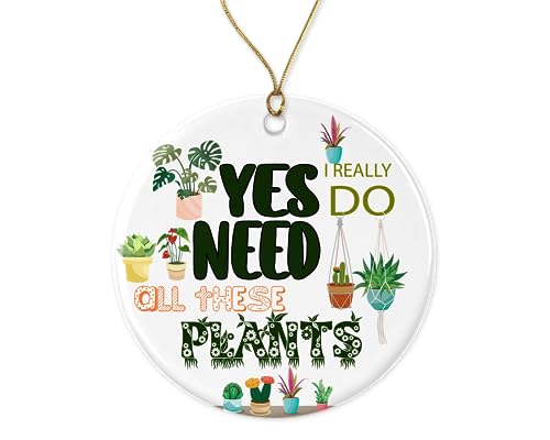 Plant Lover Bonsai Christmas Ornament - Plant Mom Ornament Printed on Both Sides