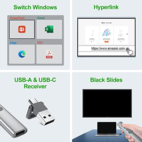 MIPREZT-Rechargeable-Green-Laser-Pointer-for-Powerpoint-Wireless-Presentation-Clicker-for-Presenter-Presentation-Remote-Slide-Advancer-USB-C-USB-A-KeynotePPTClassroomMacWindowsLinux-RYY75G