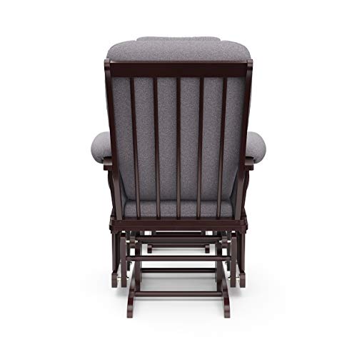 Storkcraft 06554-559 Tuscany Custom Glider And Ottoman With Free Lumbar Pillow (Espresso/Slate Gray Swirl) - Cleanable Upholstered Comfort Rocking Nursery Chair thumb #5