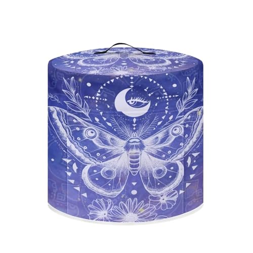 Image of 6-Quart Instant Pot Cover - Purple Butterfly Retro Design | Dust Protector with Top Handle | Portable | Retro Decor Housewarming Gifts
