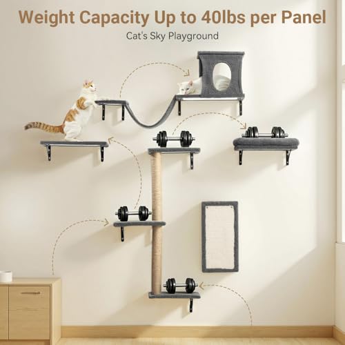 Estantes de Pared para Gatos 5 en 1 PawGiant miniatura 4