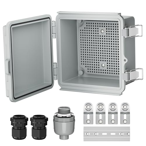 Joinfworld Outdoor Electrical Box Waterproof IP67 6X6 Plastic Project Box Enclosure Weatherproof for...