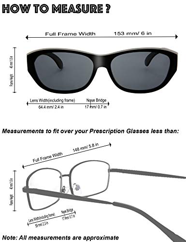 The Fresh HD Polarized Wrap Around Shield Sunglasses for Wide Prescription Glasses Gift Box4