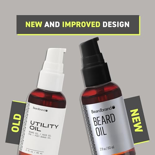 Beardbrand Beard Oil for Men with Jojoba & Vitamin E – Softens Stubble, Conditions Skin & Promotes Beard Growth | Teakwood, Rosemary, & Citrus Scent | 2 fl oz