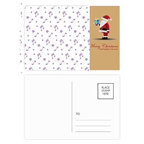 Cartes postales de Père Noël violet de qualité supérieure à étoiles dorées pour fêtes