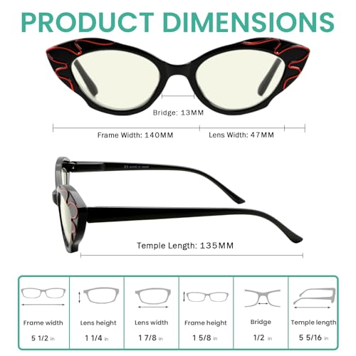 Image of Eyekepper 5-pack Cat Eye Reading Glasses for Women Retro Cute Readers