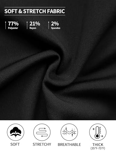 URBEST Women's Stretchy Straight Leg Dress Work Pants 28"/30"/32" Business Office Casual Slacks with Pockets4