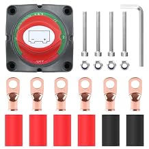 1-2-Both-Off Battery Disconnect Switch 12V-48V Marine Battery Cut Off Switch 200A Waterproof Boat Battery Shut Off Kill Switch for Car Vehicle RV Boat Marine ATV UTV