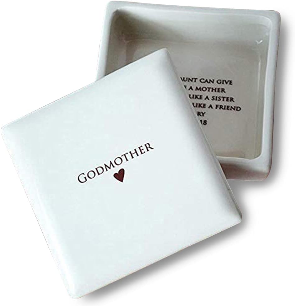Personalized Godmother Gift, Aunt Gift, Godmother Gift Idea, Godmother Present, Godparent gift, Godparent Gift for Baptism, Godparent Gift Idea -Square Keepsake Box