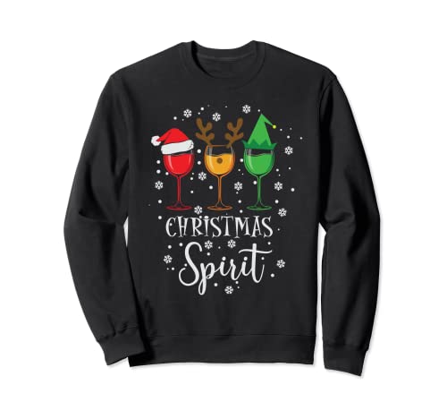 Christmas Spirit Gläser Rotweinglas Sweatshirt