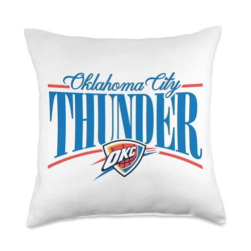 NBA - Oklahoma City Thunder Logo Arch OKC Blue And Sunset Throw Pillow