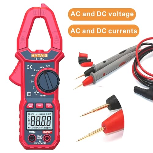Pinza Amperimétrica Multímetro 600A DC/AC Clamp Amperímetro 6000 Cuentas Voltímetro Amperímetro Pinzas NCV Ohm Herramientas para Electricista miniatura 6