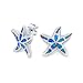 Nautisch Hawaiian Beach Seestern Blau Erstellt Opal Inlay Seestern Ohrstecker Für Frauen 925 Sterling Silber
