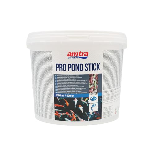 Amtra Pro Pod Stick - Alimento Completo Para Carpas Koi, Peces Dorados De Acuario Y Estanques Ornamentales, En Sticks Flotantes De 12-14 Mm, 5 Litros