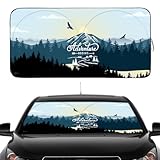 Gven Windshield Shade, Car Sun Shade for Front Windshield Sun Visor Protector Blocks UV Rays Foldable 210T Keep Your Vehicle Cool