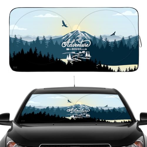 Gven Windshield Shade, Car Sun Shade for Front Windshield Sun