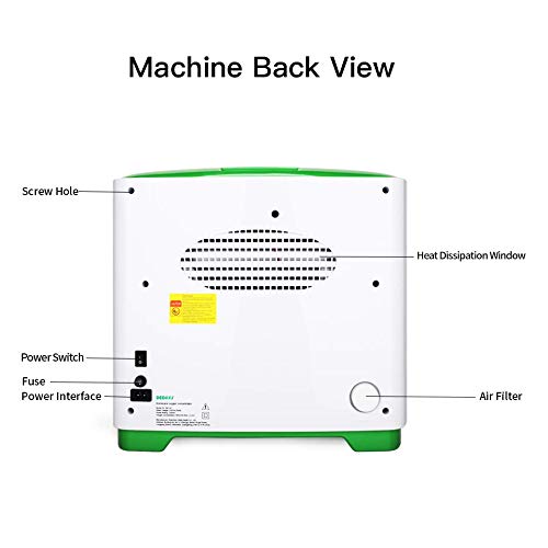 Image of DE-2AW 2L Portable Lightweight Oxygen Concentrator with inbuilt Nebulizer , Green, White