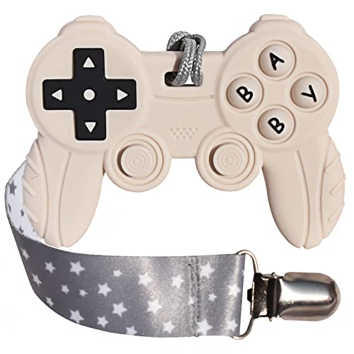 Image of Baby Video Game Controller Teether Toy Funny Baby Teething Toys for Babies Gamer Controller(White