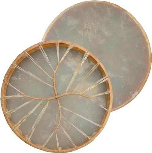 ARAW American Shamanic Native Drum Bison Natural Hide (20 Inches Diameter X 3 Inches Depth)