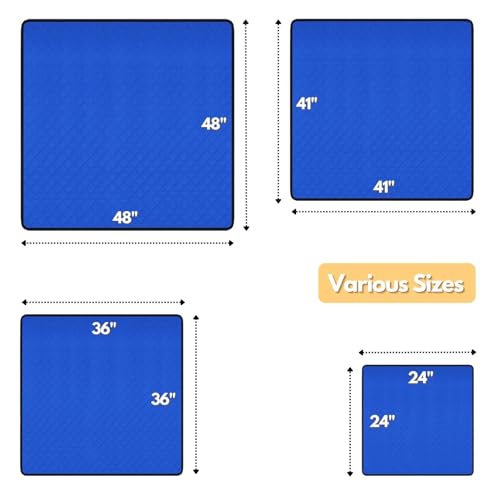 Image of Dog Playpen Mat Square 48x48 Inch Reusable Puppy Pads Washable Whelping Pads Leakproof Potty Training Pads Absorption Kitten Cat Pee Pads Pet Play Mat