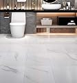 Livelynine Peel and Stick Floor Tile Stickers Waterproof Vinyl Flooring White Marble Vinyl Tiles for Kitchen Bedroom White Laminate Flooring Bathroom Linoleum Flooring Sheet Adhesive 12X12 Inch 4-Pack