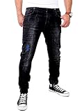 Jeans für Herren von VSCT im Destroyed Look schwarz