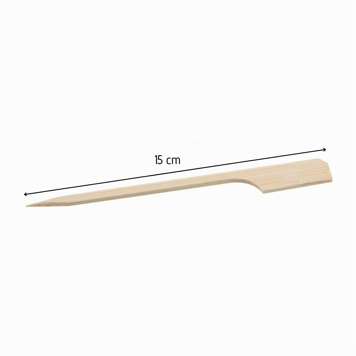 Fackelmann 50863 Lot de 50 Pics à Brochettes en Bois, Piques Apéro, Bambou, 15 cm
