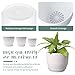 XINHUISHQZ 10/9/8 inch Plant Pots, 3 Pack Plastic Flower Pots Modern Flower Pots with Drainage Holes and Trays are for Indoor and Outdoor Plants, Herbs and Flowers,White Speckles
