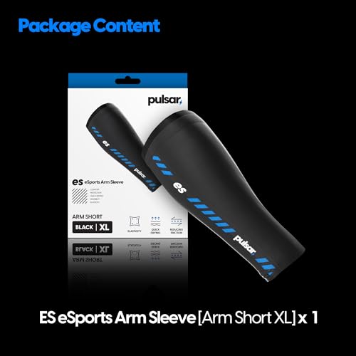 PULSAR eS Gaming Arm Sleeve for Esports Gaming Compression Sleeve, Arm Short Large Black by Pulsar Gaming Gears - Image 9
