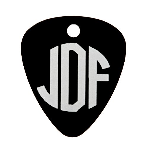 Aluminum Monogrammable Personalized Classic Black Guitar Pick #TOP2