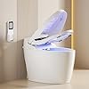 Smart Toilet,Tankless Toilets with Warm Water Sprayer and Dryer, Foot Sensor Operation,Bidet with Heated Seat Smart with Bidet Built In Fahrenheit LED Display