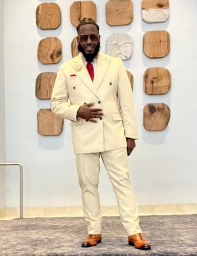 Men's Double Breasted Slim Fit Suit for Wedding Prom Party Dinner4