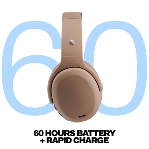 Image of Skullcandy Crusher ANC 2 Over-Ear Wireless Headphones 100 dB| Active Noise Cancellation, Sensory Bass, Dual Pairing, 50H Battery, Rapid Charge, Alexa Built-in | Primer, Brown