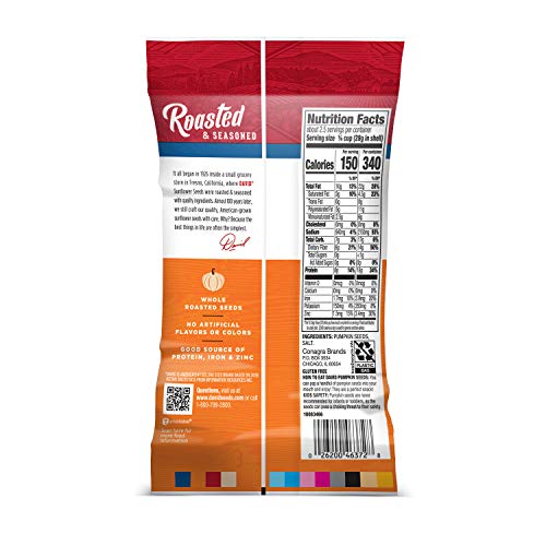 DAVID Roasted and Salted Pumpkin Seeds, 2.25 oz, 12 Pack - Image 7