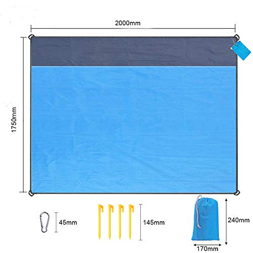 Tapete de acampamento, Romacci Tapete de acampamento Cobertor de praia impermeável ao ar livre portá