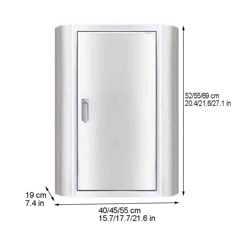 Armadietto per estintori, Armadietto in Acciaio Inox per 2 estintori, Cassetta di Sicurezza Commerciale con Maniglia per Appartamenti e Magazzini (55x19x69 cm)
