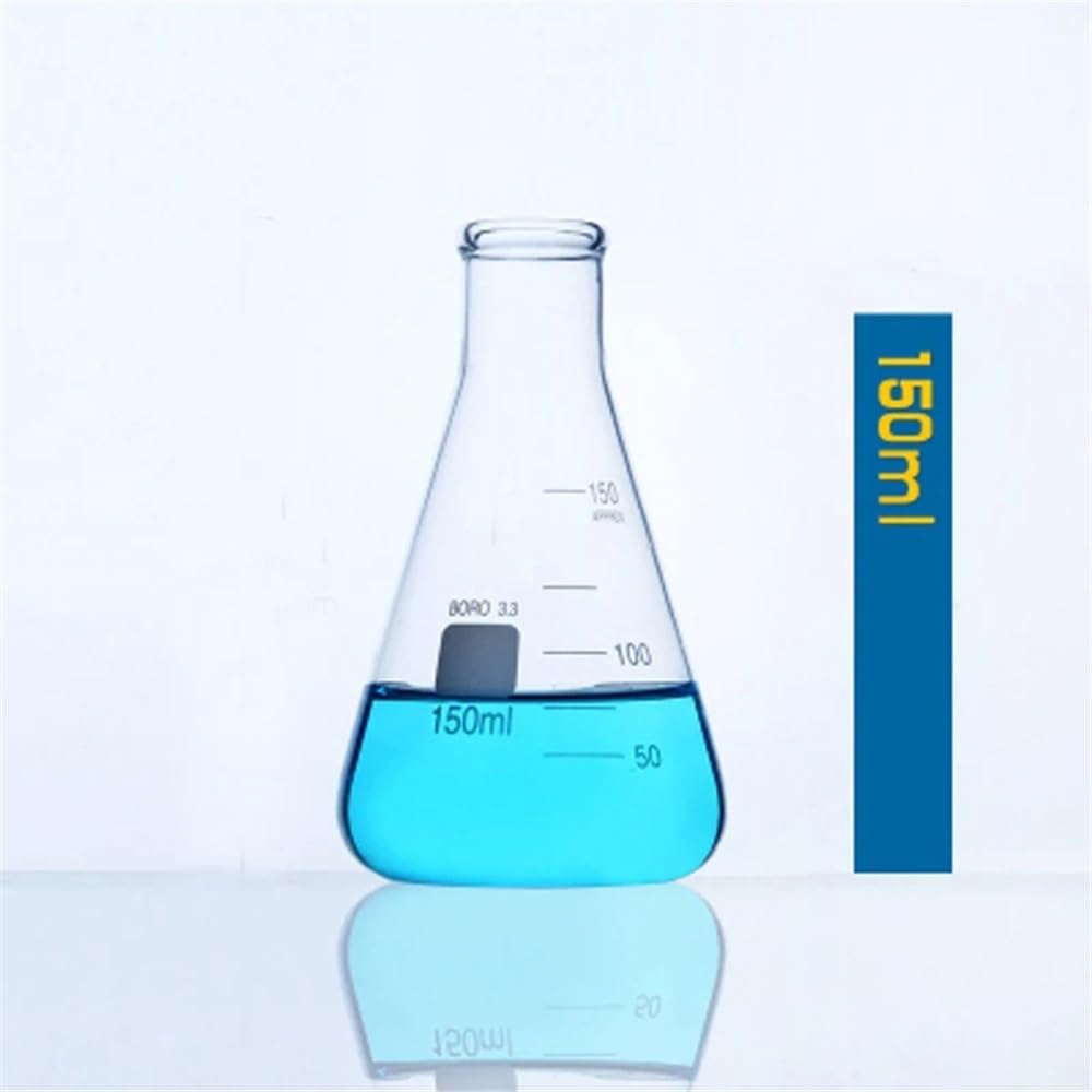 3 pezzi/set pallone di vetro conico Erlenmeyer in alto bottiglia triangolare strumenti laboratorio Attrezzature da laboratorio