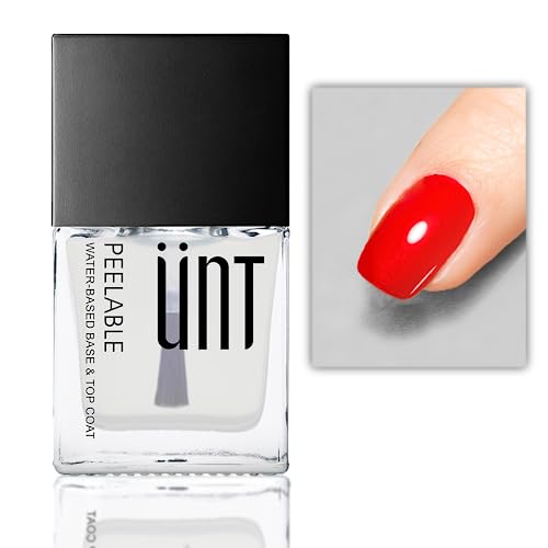 Unt Fantasy Clear Peel Off Top & Base Coat For Kids Nail Polish, 2-In-1 Quick Dry Water Based Nail Polish, Pregnancy-Safe & Kids-Friendly, Toxic-Free Formula For Nail Art Sticker (1 Pack, 0.3 Fl Oz) #TOP7