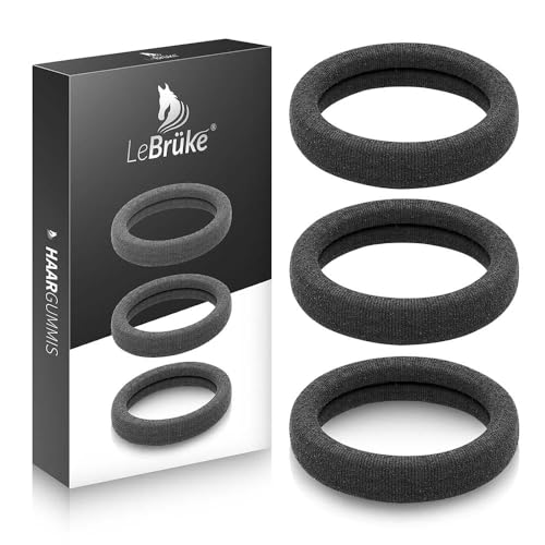 Produktfoto von Lebrüke® 50 Haargummis Zopfgummis - Aus Premium Baumwolle - Extra Elastisch & Starker Halt