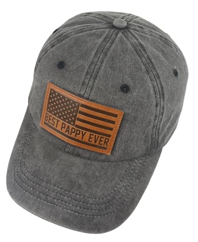 Image of Best Dad Ever American Flag Hat,Adjustable Cotton Embroidered Fathers Day Birthday Gifts for Papa Baseball Cap