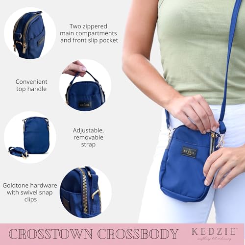 KEDZIE Crosstown Crossbody Zipper Bag with Adjustable Strap2